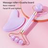 Double Head Facial Massage Roller Eyes Face Lifting Tighten Resin Guasha Board Roller Face Spa Massager Beauty Skincare Tools