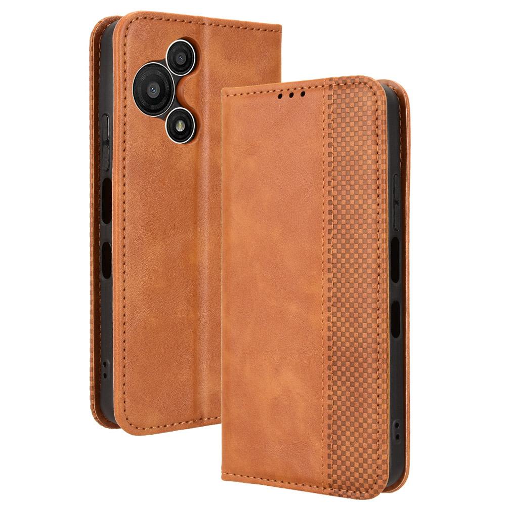 Flip Cover for TCL 60 SE NxtPaper PU Leather Full-Body Protection With [RFID Blocking] Shockproof Durable Retro Phone Case