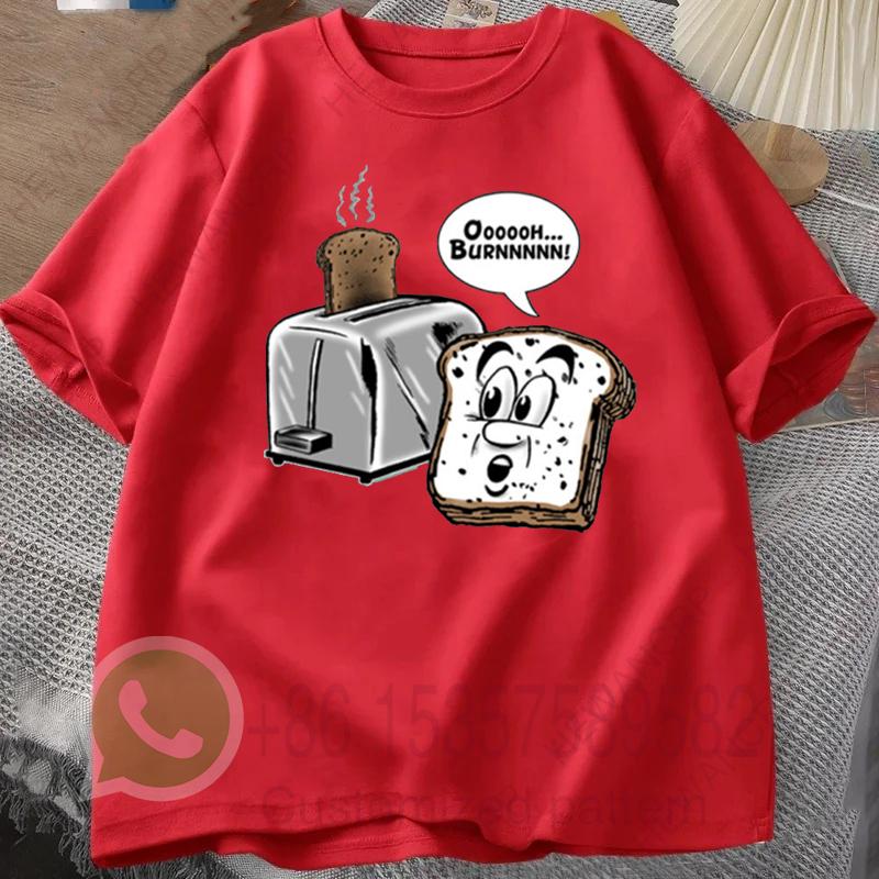 Getoastetes Brot T-Shirt Sommer Trainingsanzug Herren Rundhals Pullover Kurzarm Oberteil Harajuku Baumwolle Sweatshirt Lässige Streetwear