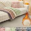 Warm Plush Sofa Cushion Soft Rabbit Winter Thickened Sofa Cover Cloth Non-slip Universal Pillowcover Home Protective Towel