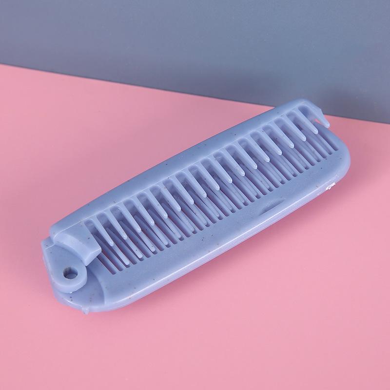 Portable Dual-Use Folding Comb: Fine & Wide Teeth for Women’s Straight Hair, Large Size for Travel and Home Hairdressing.
