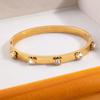 Stainless Steel , Girls' Advanced Sense, Simple Personality, Plum Blossom Micro-diamond , Fashion Design, Light Luxury Temperament Jewelry