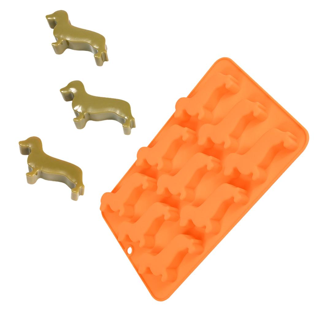 Vysoce kvalitní silikonová forma na dezerty a pamlsky 9 dutin forma ve tvaru jezevčíka pro domácí čokolády a dezerty