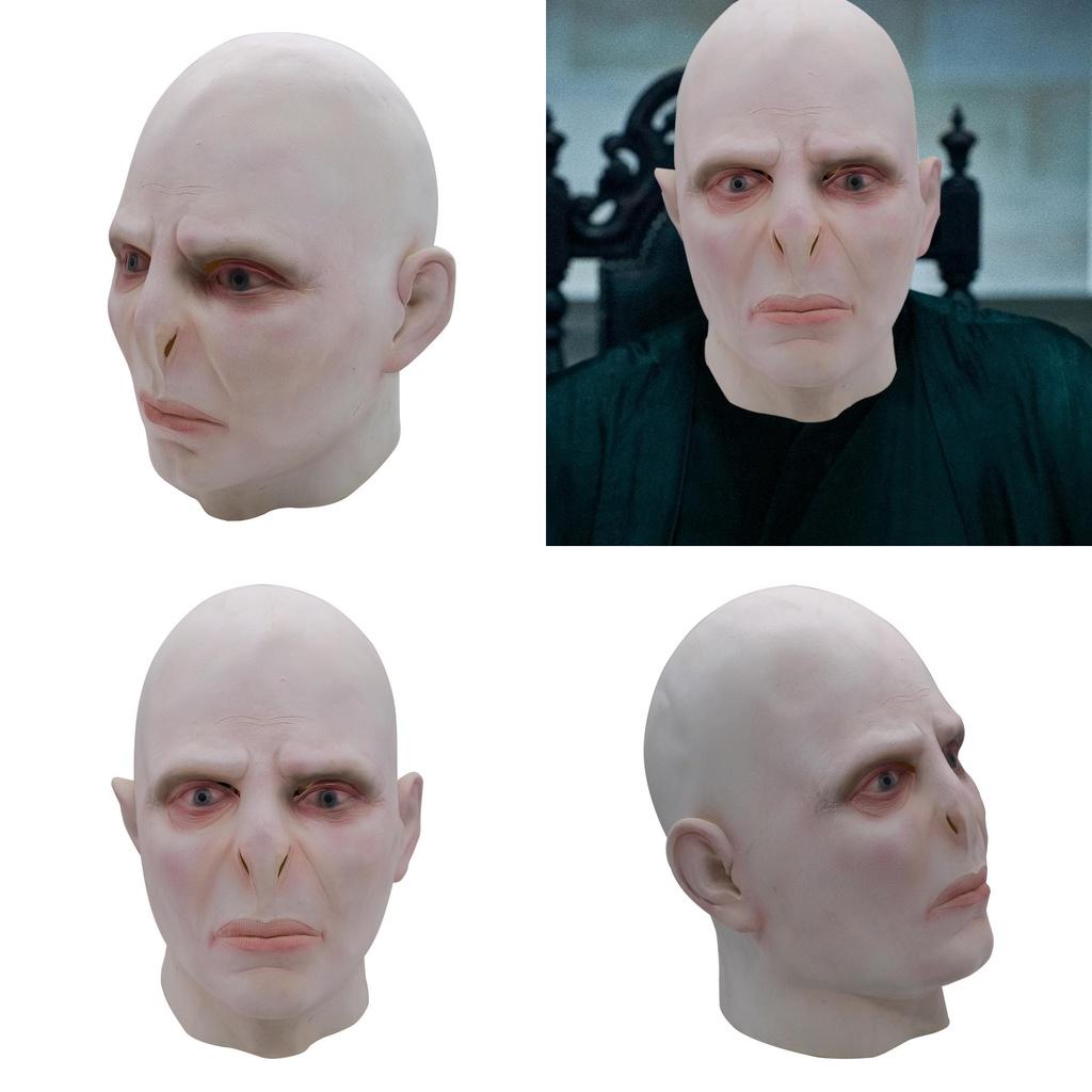 Realistická maska Lorda Voldemorta z Harryho Pottera Vysoce kvalitní cosplay pokrývka hlavy