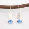Tanzanite Gemstone 925 Sterling Silver Statement Jewelry Handmade Earrings 1.9" EE-168-11
