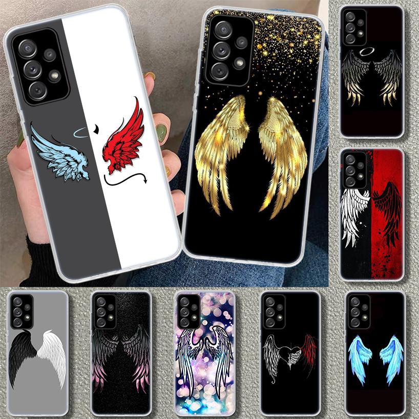 Angel Wings Demon Wing Phone Case for Samsung Galaxy A17 A16 A26 A36 A56 A57 A37 A15 A25 A35 A55 A14 A24 A34 A54 A13 A23 A33 A53