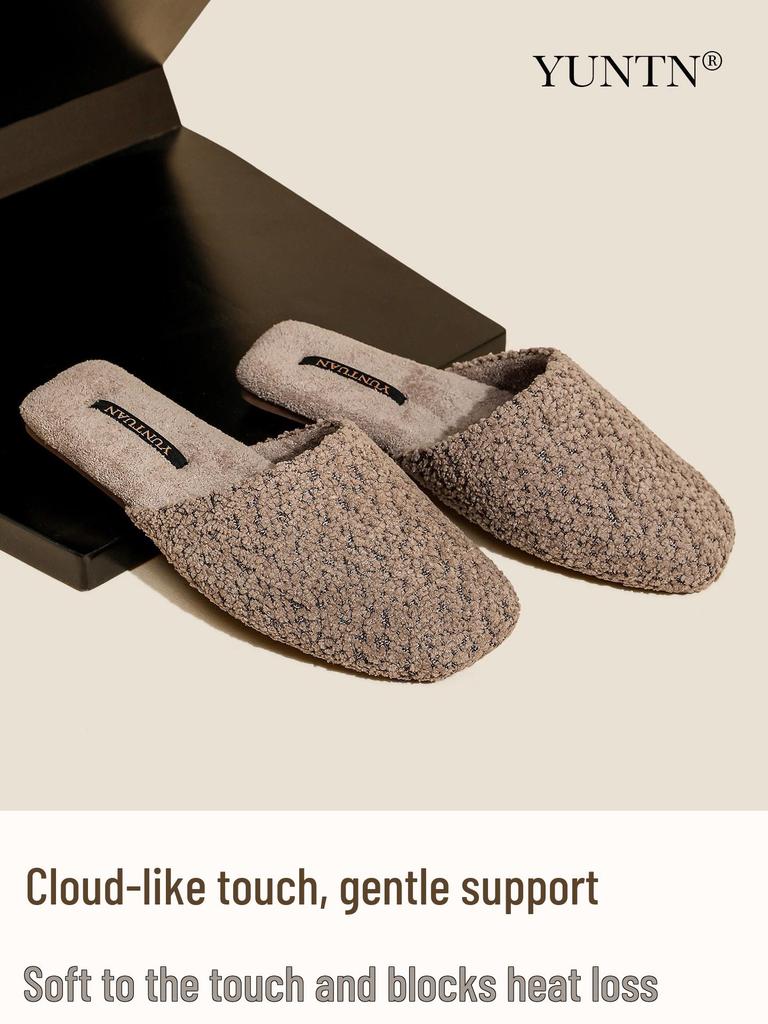 Weiche Samt-Indoor-Hausschuhe mit Anti-Rutsch-Sohle für Damen & Herren - Warm, hautfreundliche Baumwolle für Herbst & Winter