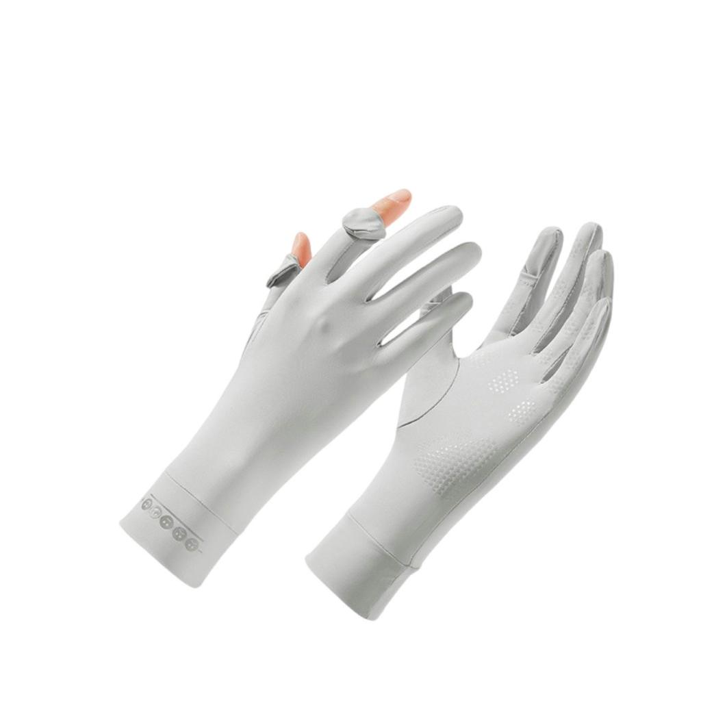 Women’s Long Ice Silk UV Protection Gloves, Touchscreen Stretch Breathable Summer Gloves for Cycling Driving Outdoor
