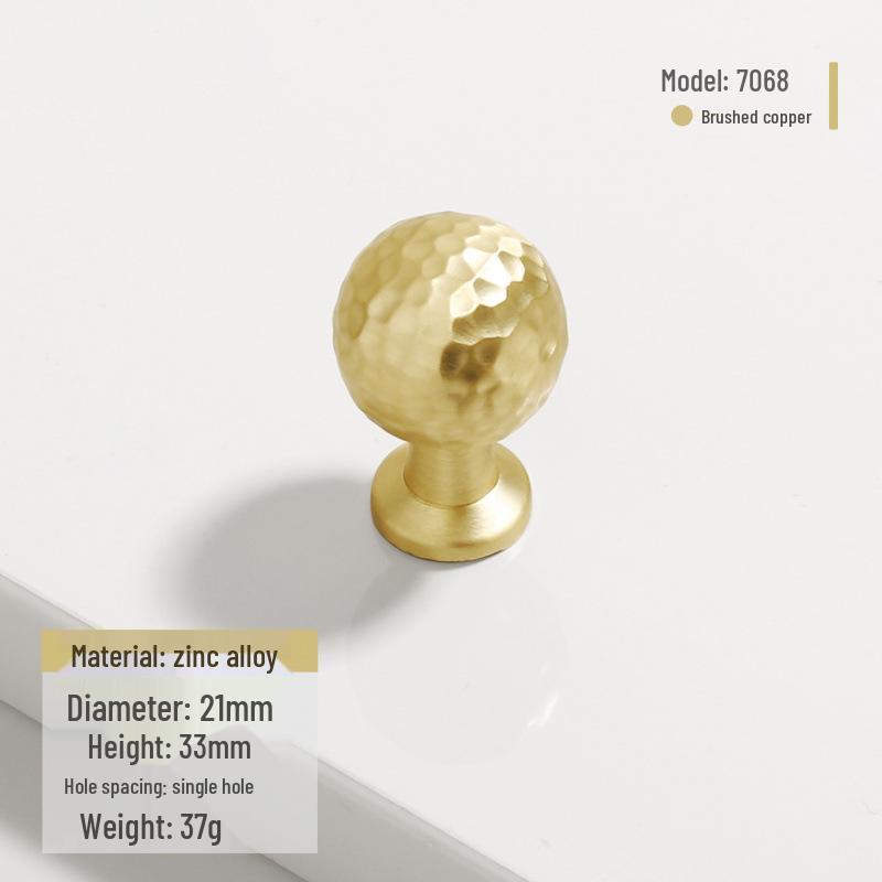 French Modern Gold Zinc Alloy Cabinet Handle