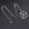 Keltischer Schmuck Triskelion Dreifachhelix Symbol Salomo Kabbala Mystischer Schmuck Anhänger Halskette