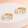 Micro Zircon Bow Simple Fashionable Temperament Student Earrings