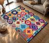 Moroccan-Inspired Creative Large Area Rug Non-Slip Stain-Resistant for Living Room Office Bedroom Soft Modern Home Decor Carpet