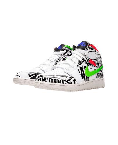 

Air Jordan 1 Mid All Over Logos 554725-143 EU 36 різнокольоровий