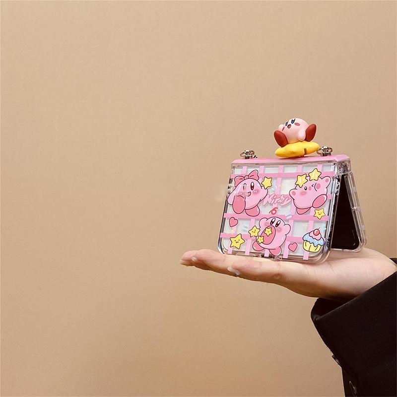 Zflip7 Case Cute Cartoon Star Crossbody Hanging Rope Case For Galaxy Z Flip7 6 5 Xiaomi Mix Flip Case Cute Lovely 3d Doll Protective Phone Cover