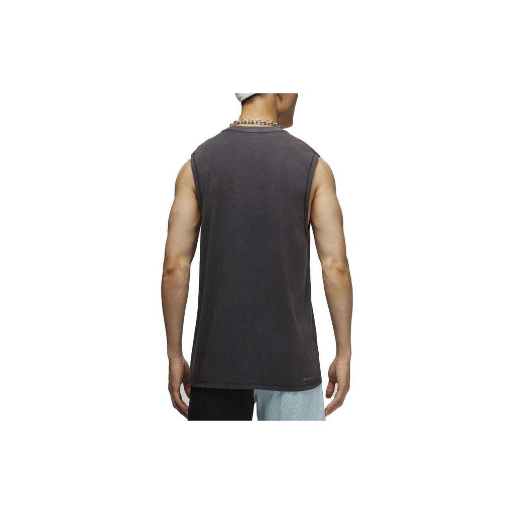Jordan Logo Print Sleeveless Crew Neck Tank Top Men Tops Grey DM1827-010