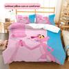 The Pink Panther2 Pattern Bedding Quilt Set  Home Decoration  Gift (1 * Duvet Cover + 2 * Pillowcase  Without Core)