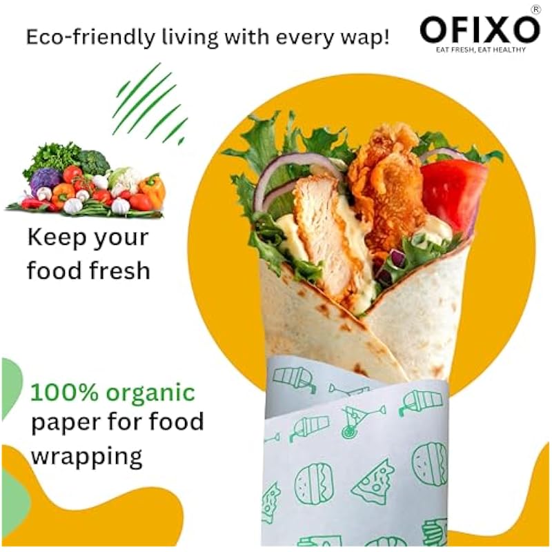 Ofixo (20 Meter) Food Wrap Multipurpose Food Wrapping Perfect Premium Food Wrapping Paper For Cooking, Baking, Packing A