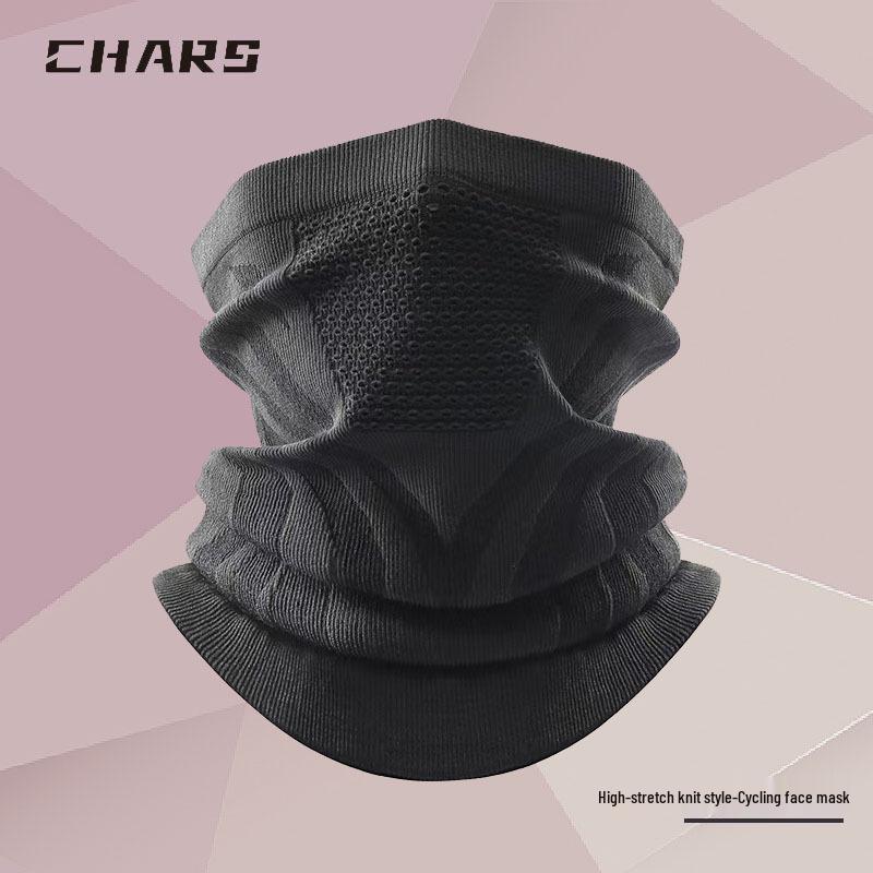 Windproof Winter Cycling Neck Gaiter with Ear Protection and Drawstring Face Mask, B029A One Size