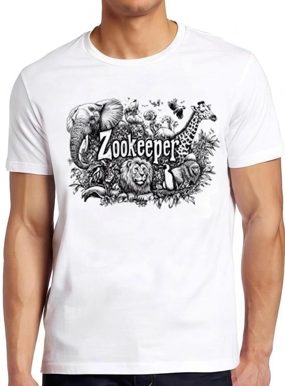 Zoo Keeper Graffiti T Shirt Funny Animal Zoo Graphic Circus Cool Gift Tee 2388 L