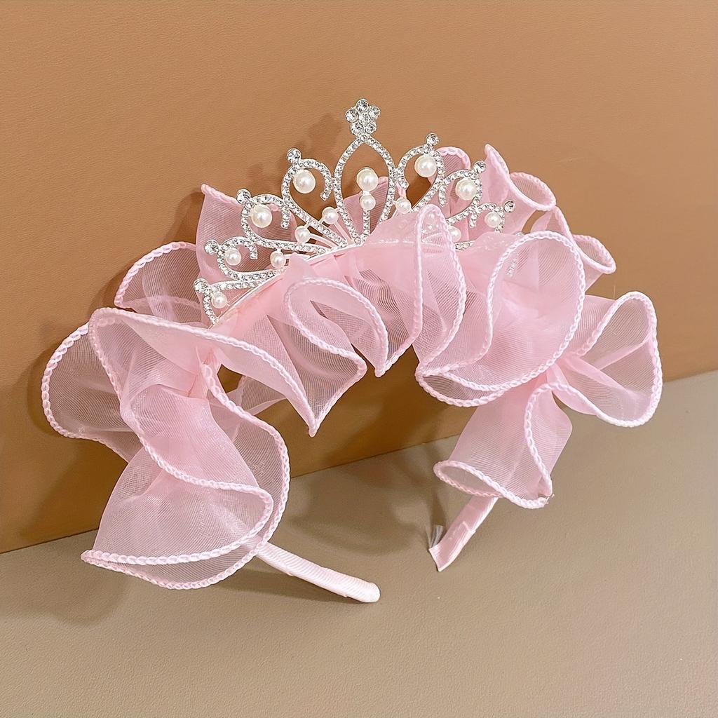 Girls Mesh Crown Headband, Holiday Hair Accessories