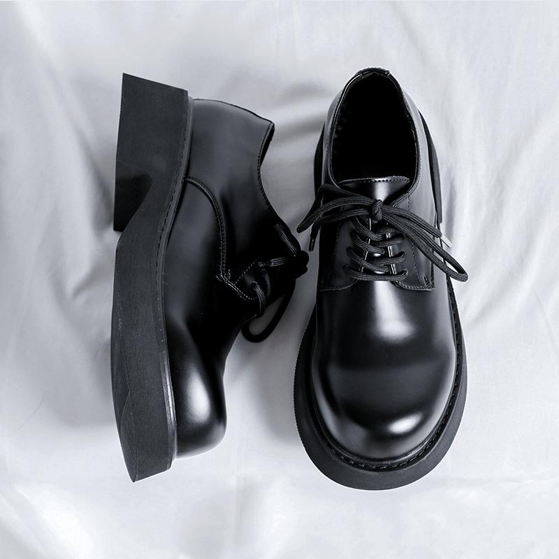 Модный бренд Осенние новые ботинки для мужчин Черные ботинки Обувь на платформе Модные — фото 6