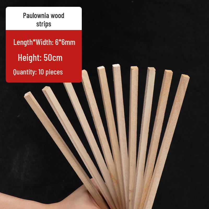 Paulowniahout Strips voor 3D Modelbouw en Blokhut Constructie