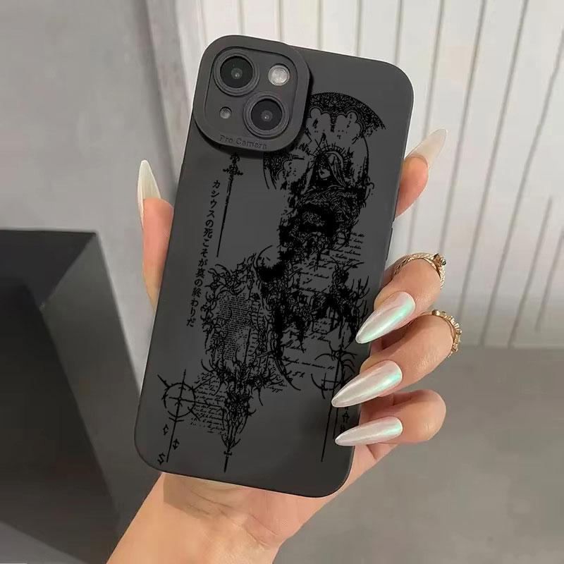 Luxury Retro Gothic Girl Angel Phone Case For iPhone 17 Air 16 Pro Max 16E 15 14 Plus 13 12 11 X XS XR Shockproof Silicone Cover