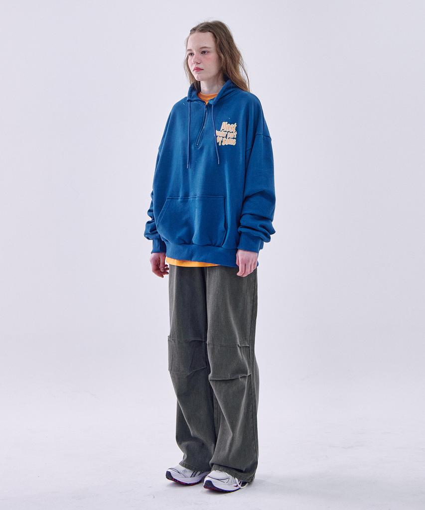 SOME PLACE Cotton Wide Parachute Elastic Cargo Pants _ 4 Colors