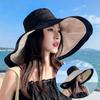 Foldable Fisherman Hat Double-Sided Bucket Hat Casual Women's Beach Hat  Outdoor