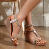 Fashion Fashion T-Tied Wedge Sandals Women Shiny Sequins Elastic Band High Heel Sandal Female Summer 2025 Chunk Platform Sandalias Mujer