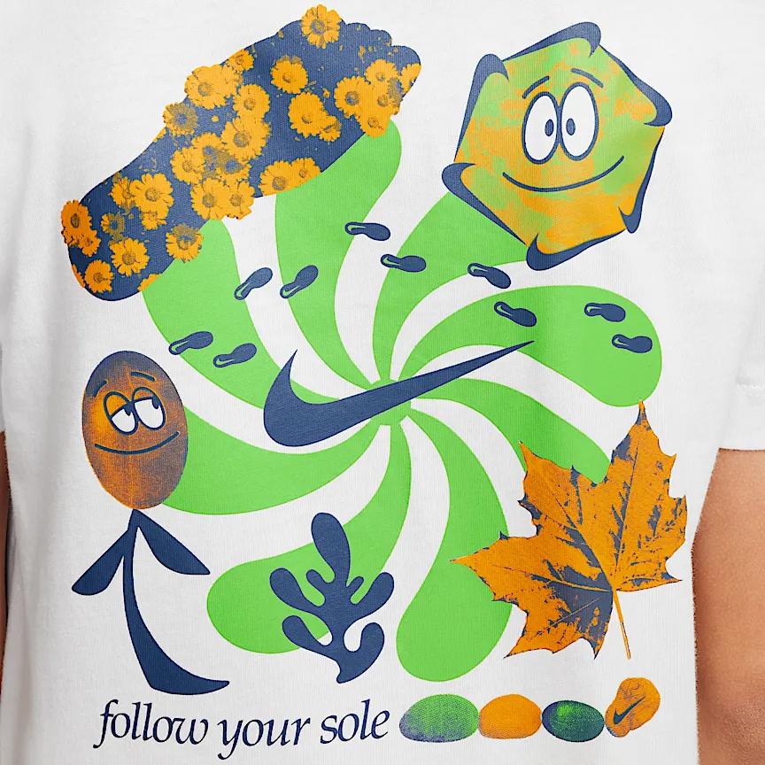 New Nike Sportswear T Shirt SS25 White Kids' HQ3234-100