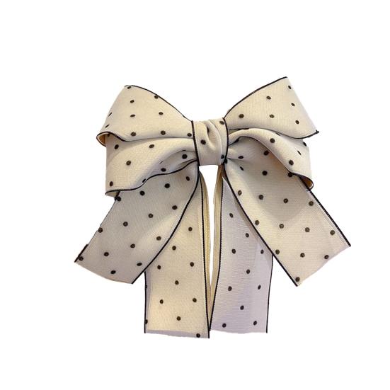 

Заколка на голову, шикарный головной убор с точечным принтом, заколка на голову, декор в виде милого банта, заколка для волос, заколка для волос, инструмент для укладки шампанского