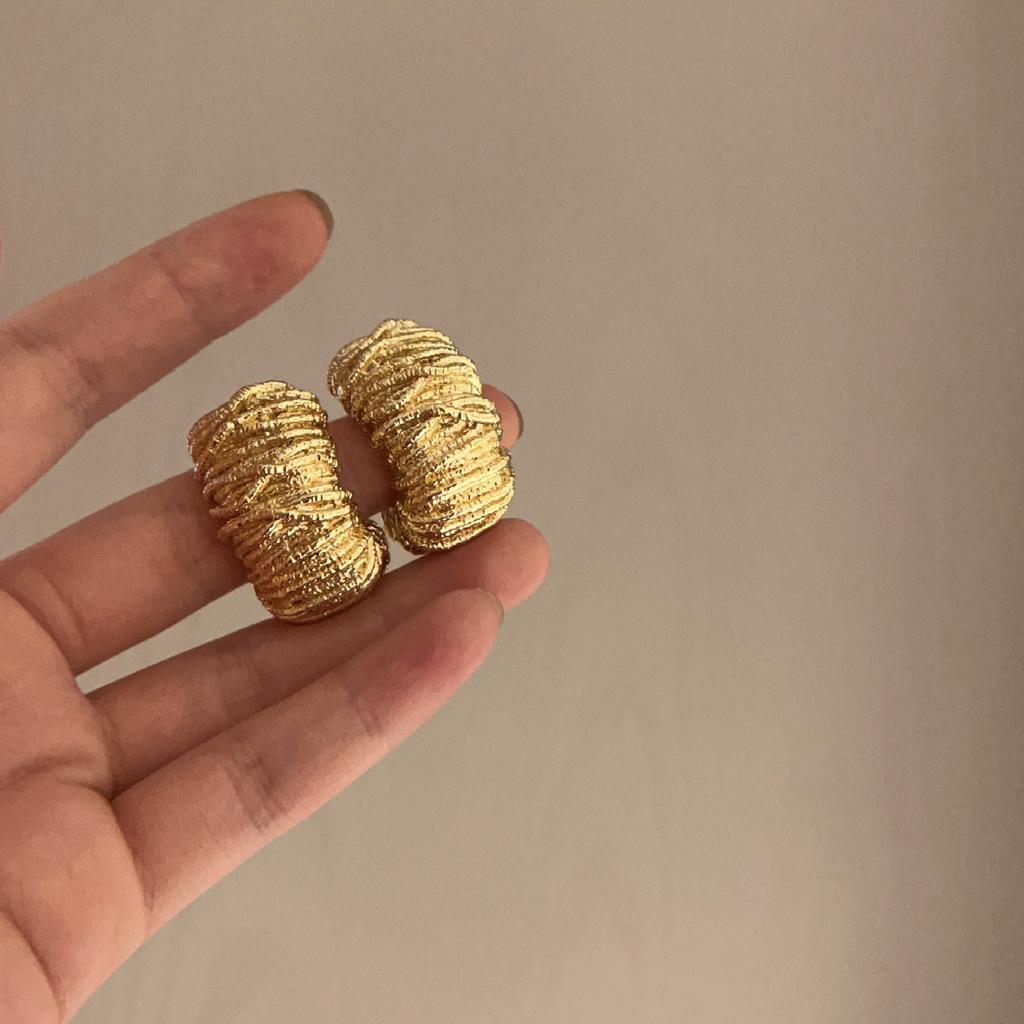 Vintage Hyperbole Irregular Metal Lava Textured Open Rings for Women European American Chic Exquisite Party Jewelry Accessory