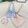 New Lace-up Light Shoulder Bag Summer Large-capacity Vest Bag Bow Commuter Tote Bag