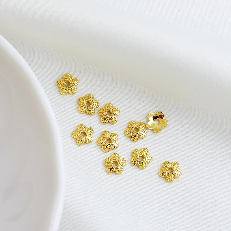 14K Gold Filled Flower Petal Separator Cap for DIY Beading Accessories