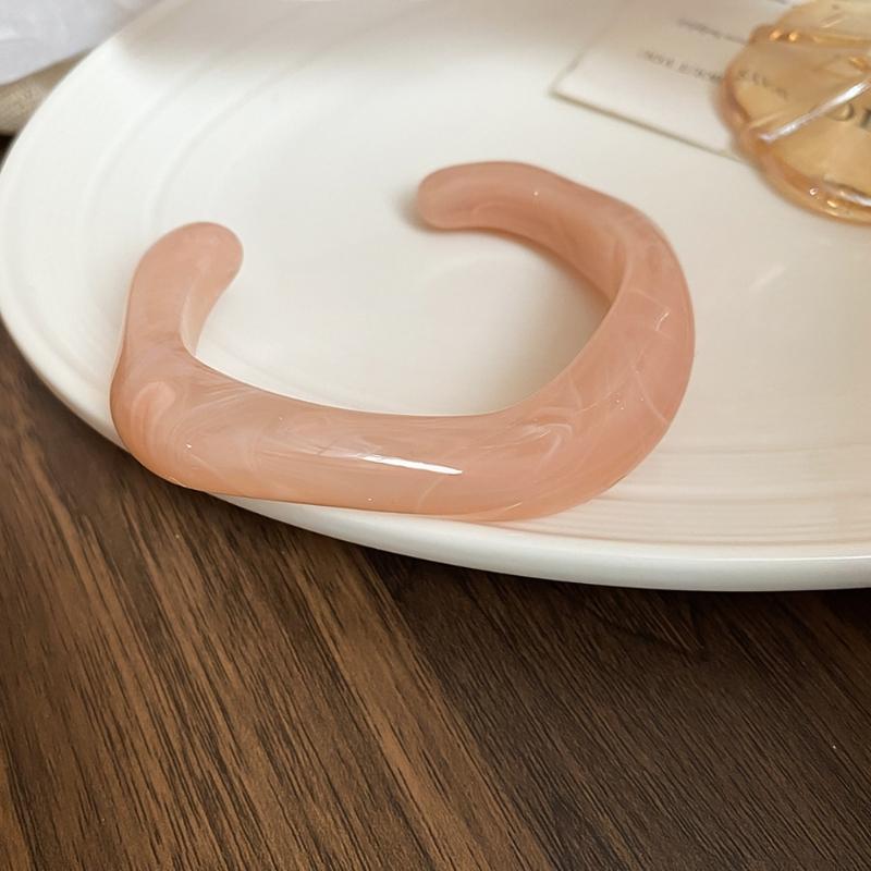 Ретро Геометрический Браслет-Браслет из Смолы с Градиентом, Браслет с Дофаминовым Окрашиванием, Штабелируемые Ювелирные Аксессуары Для Повседневной Носки розовый