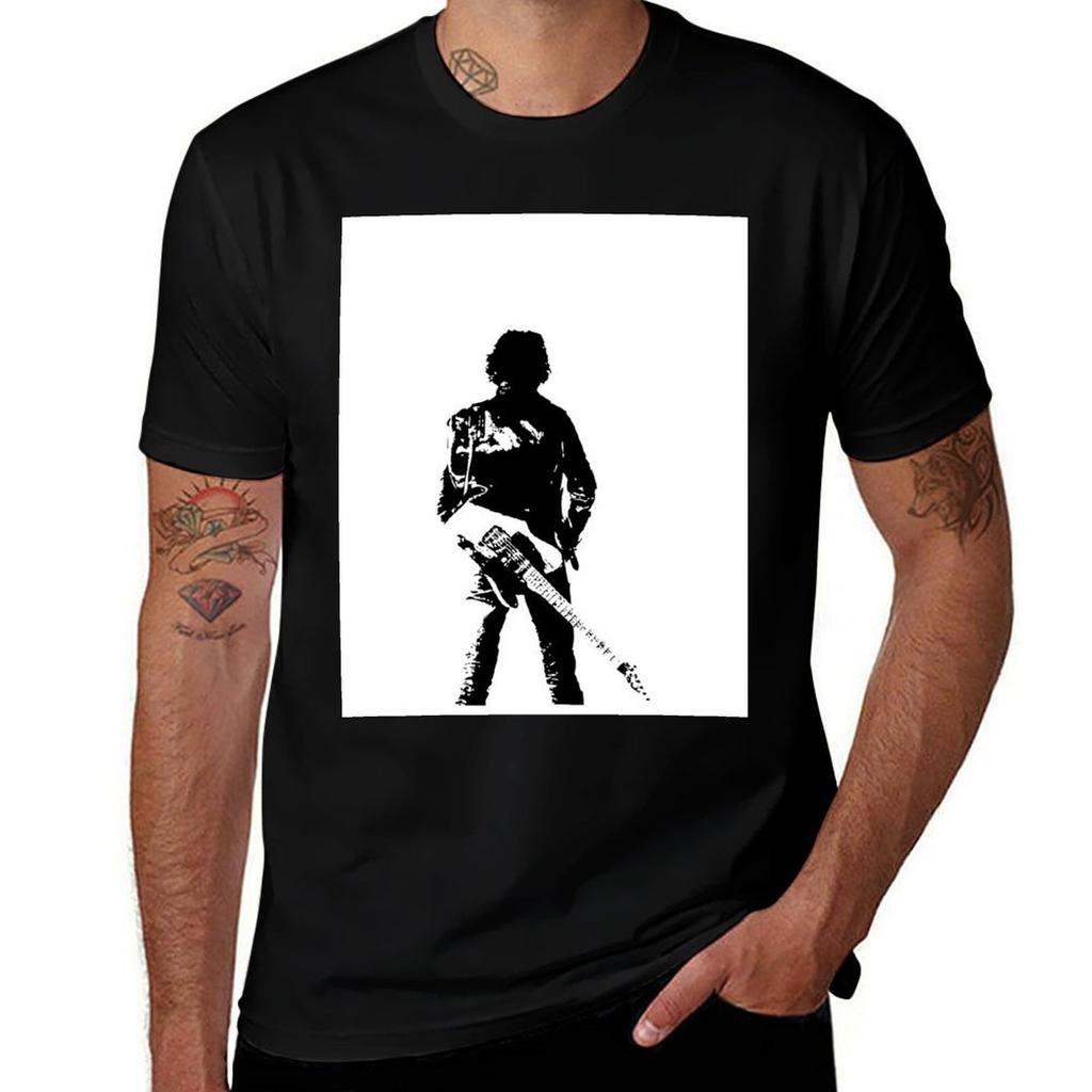 Springseen Broadway Classic T-Shirt Casual Basic Short Sleeve T-Shirt