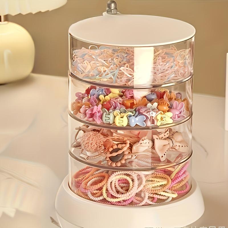 3/4/5-Layer Rotating Jewelry Organizer - Display Case for Necklaces, Earrings, Hair Rings & Makeup Storage Jewelry Boxes