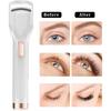 Heated Eyelash Curler Premium PRO - Fast Heat Up In 8s - 24 Hours Long Lasting - Rechargeable Electric Eyelash Curler with Type-C, Innovative L