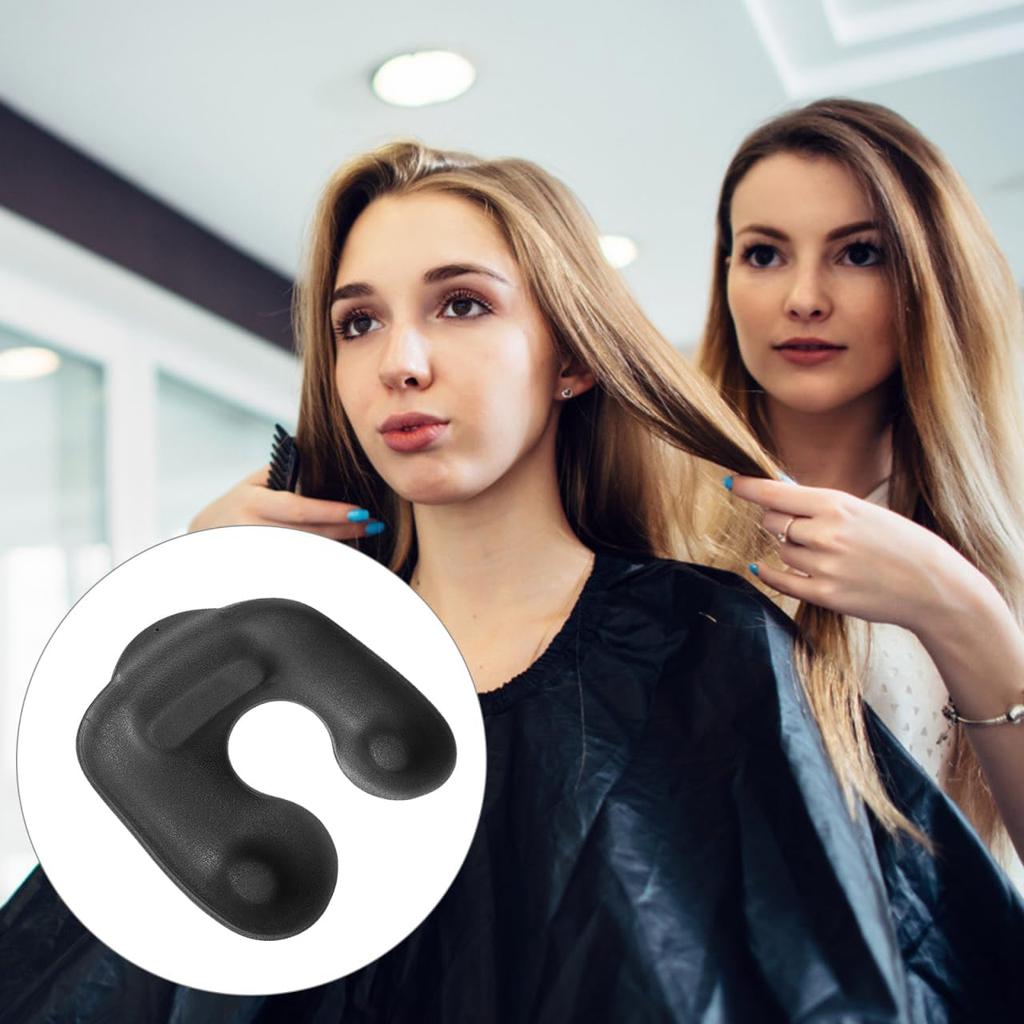 Hair Perm Neck Tray Perm Dyeing Neck Tray Hair Coloring Neck Tray Hair Dye Cape Hair Rinse Tray Bracket Salon Shoulder Rest for Barber (Black)