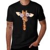 Cute Giraffe With Pink Round Shaped Glasses Tshirt High Quality Durable Tshirt