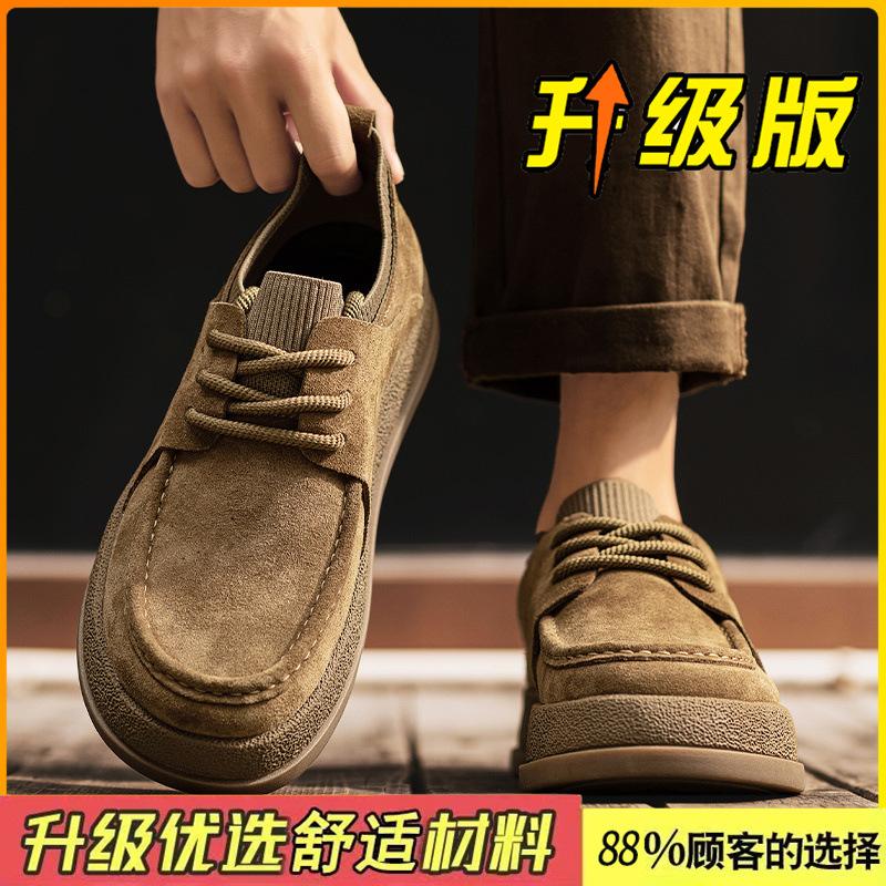 Shoes New Winter Flip Fur Board Shoes Leather Shoes Business Casual Soft Sole Black Sports Beanie Shoes