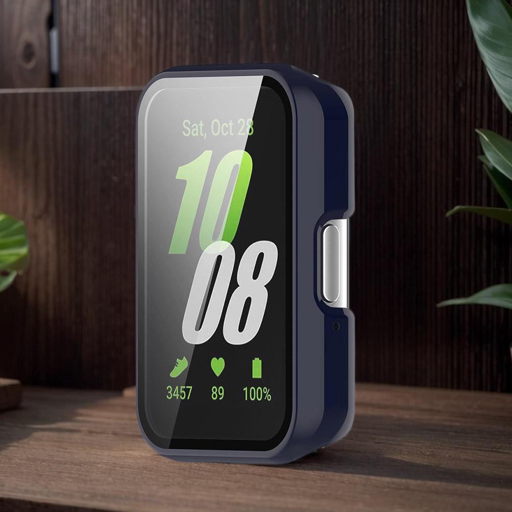 PC Watch Case Smartwatch Protective Cover with Tempered Glass Dustproof Anti-Scratch for Samsung Galaxy Fit 3