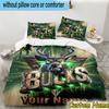 3pcs Custom Name Bucks Team Logo Bedding Set Includes 1 Duvet Cover & 2 Pillowcases for All Seasons Dormitory Home Decor Christmas Gifts