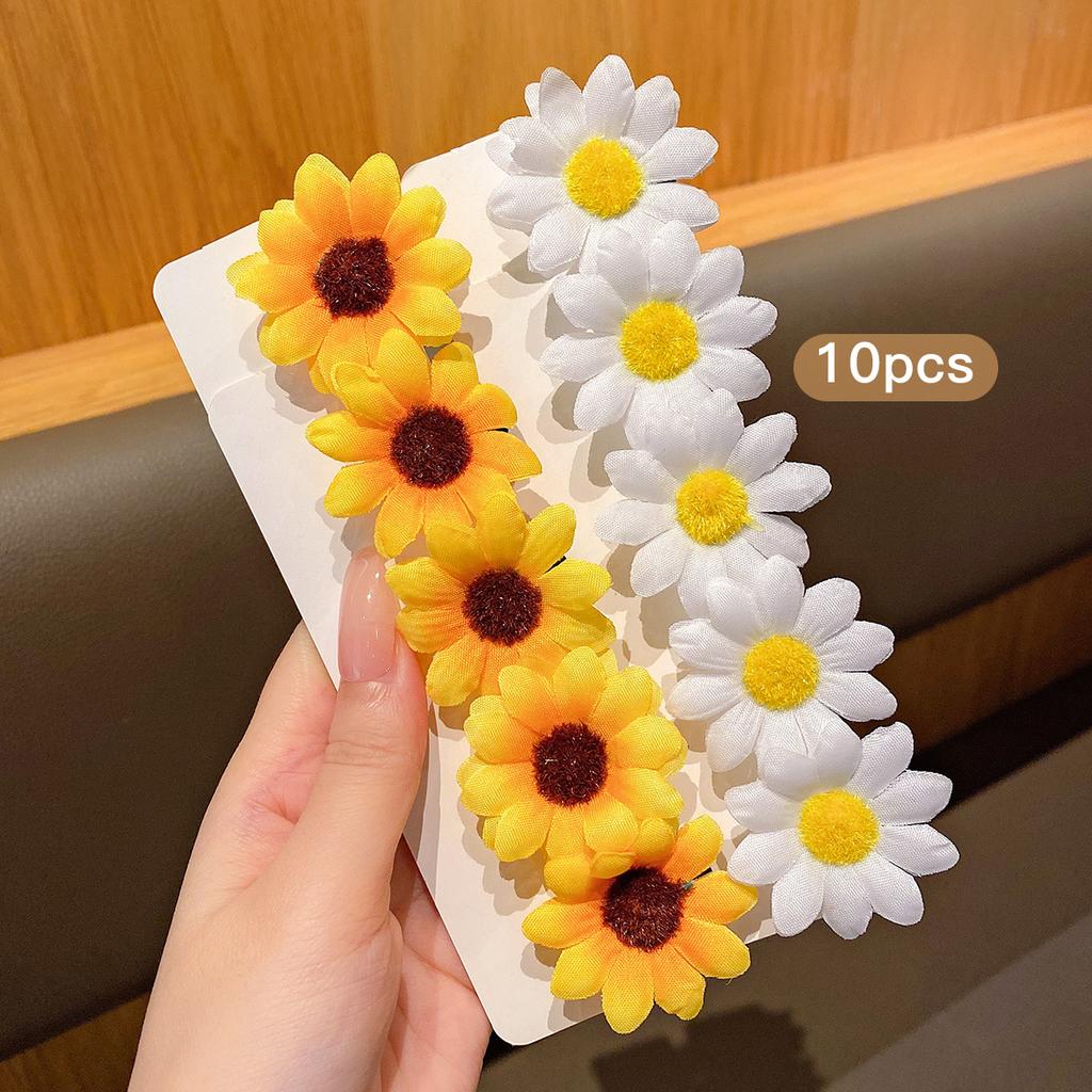 10 Sweet Wind Sunflower Hair Clips Cute Headflowers Suitable for Daily Use Hair Accessories Hair Clips
