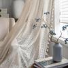 Fabric Daddy Blackout Crochet Curtains - Soundproof, Magic Tape for Bedroom, Kitchen & Living Room Bay Windows