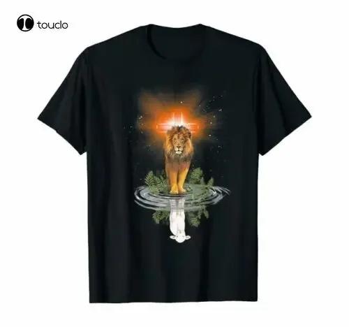 Lion Jesus Sheep Graphic TShirt Unisex Crew Neck Short Sleeve Cotton Tee S