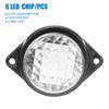 1PCS 24V Warning Light 6 LED Side Lights Clearance Trailer Orange White Red LED Truck Side Marker Lamp Truck Lorry