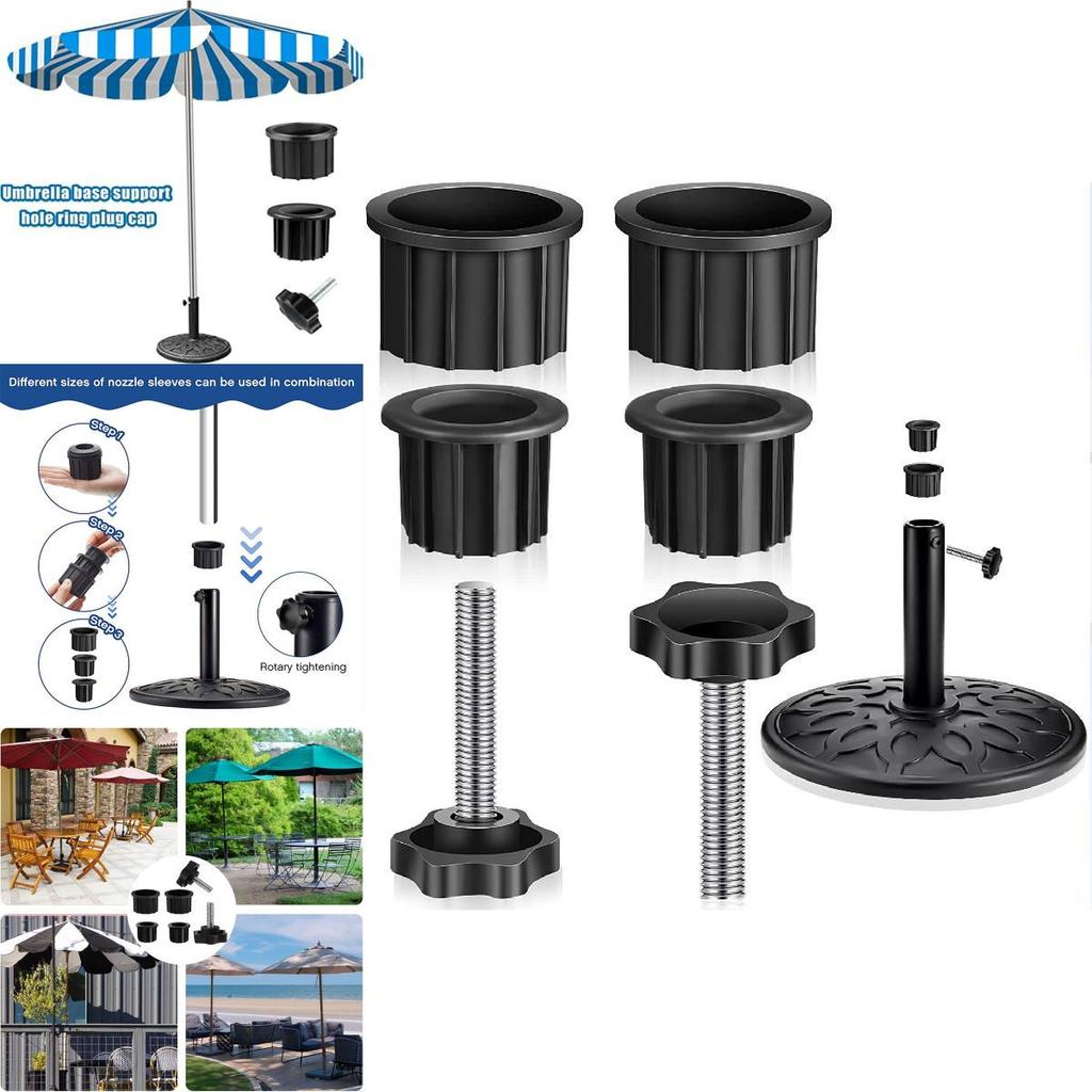 Plastic Umbrella Base Adapter With Screw Fixing For Solar Umbrella Stand And Support Pole