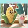 Corn Scallion Vegetable Plush Keychain Stuffed Toy Backpack Decor Gift For Kids
